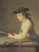 Jean Baptiste Simeon Chardin The Young Draftsman (mk05) Spain oil painting artist